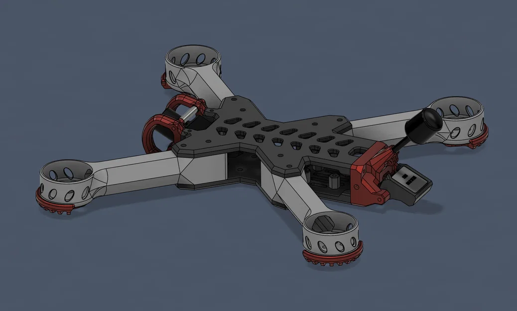 Dragonfly FPV Drone – Khung quad 5" in 3D modular - Image 16