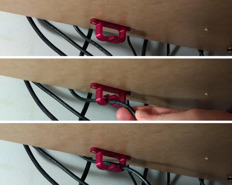Ngàm kẹp dây cáp đàn hồi in liền khối (Print-in-place springy cable mount) - Image 3