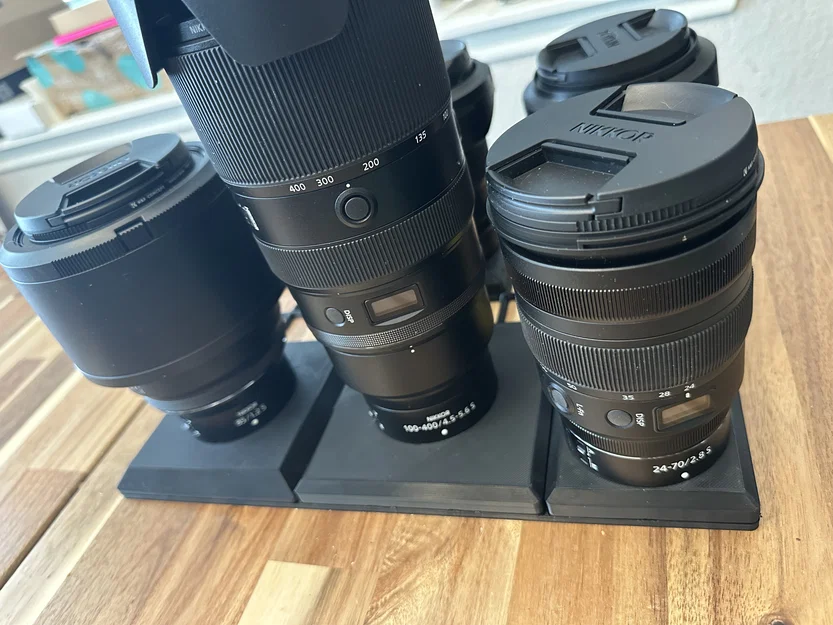 Khay giữ lens ngàm Nikon Z cho Gridfinity (2x2/3x3/4x4) - Image 1