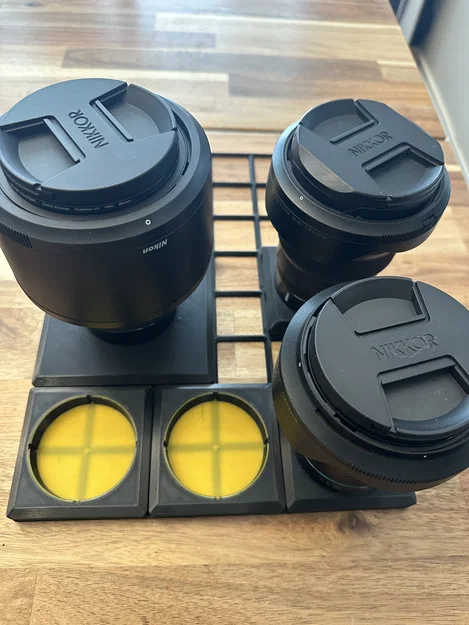 Khay giữ lens ngàm Nikon Z cho Gridfinity (2x2/3x3/4x4) - Image 4