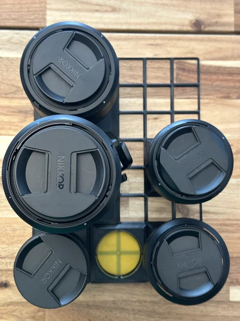 Khay giữ lens ngàm Nikon Z cho Gridfinity (2x2/3x3/4x4) - Image 5