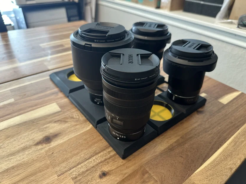 Khay giữ lens ngàm Nikon Z cho Gridfinity (2x2/3x3/4x4) - Image 6