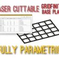 Đế Gridfinity cắt laser Parametric, có/không nam châm (Fusion360) - Thumbnail 1