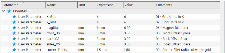 Đế Gridfinity cắt laser Parametric, có/không nam châm (Fusion360) - Image 10