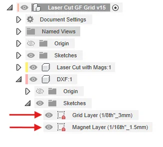 Đế Gridfinity cắt laser Parametric, có/không nam châm (Fusion360) - Image 11