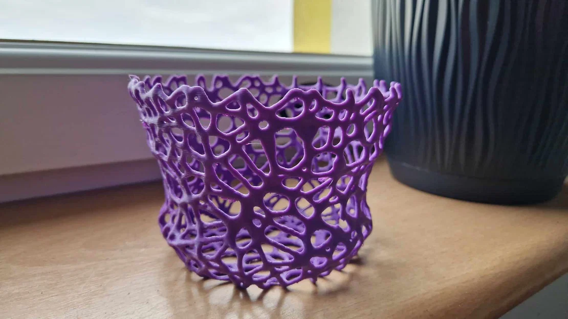 Chậu trồng lan 3D họa tiết Voronoi thông thoáng và thẩm mỹ - Image 1