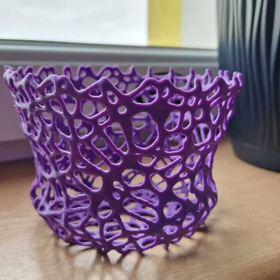 Chậu trồng lan 3D họa tiết Voronoi thông thoáng và thẩm mỹ