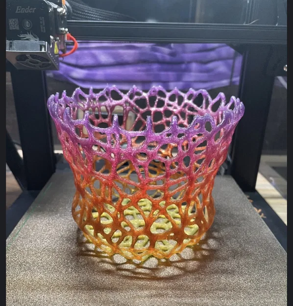Chậu trồng lan 3D họa tiết Voronoi thông thoáng và thẩm mỹ - Image 3