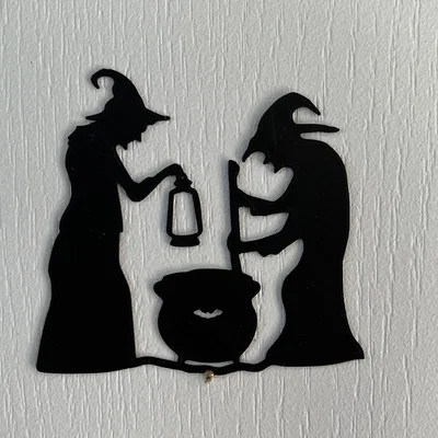 Mô hình trang trí tường hình phù thủy Halloween số 4 (STL)