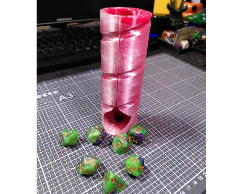 Vase Mode Helix Dice Tower - Image 1