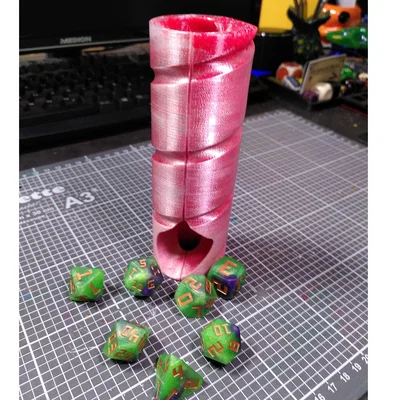 Vase Mode Helix Dice Tower