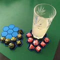 Coaster Game Drink And Roll – Lót Ly Kèm Khay Đựng Dice - Thumbnail 1