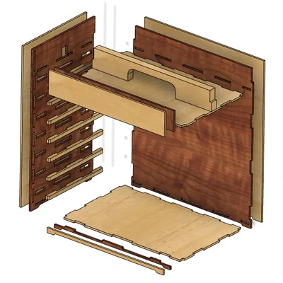 Tủ Ngăn Kéo Lưu Trữ Xúc Xắc (Dice Storage Drawer Cabinet)