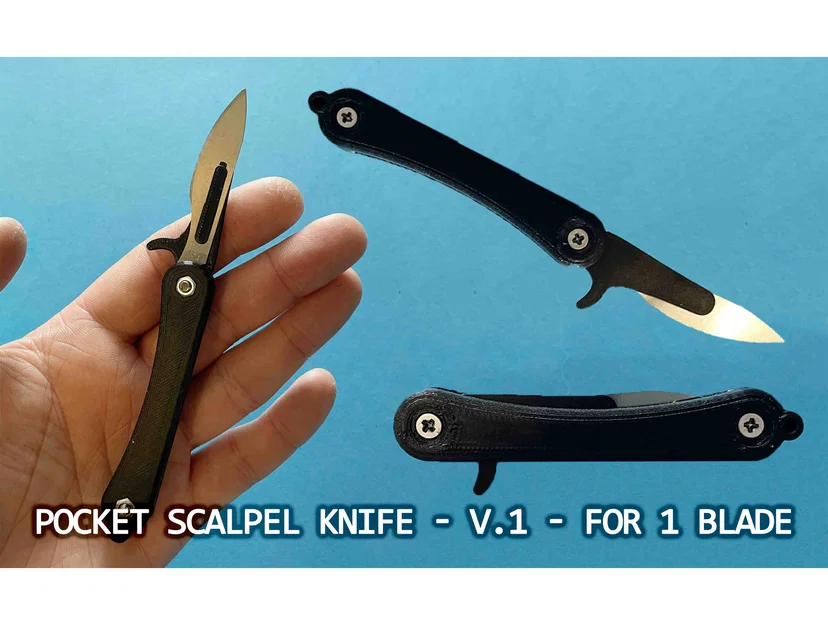 Dao mổ gấp bỏ túi | folding scalpel knife | (v.1 - cho 1 lưỡi) - Image 1