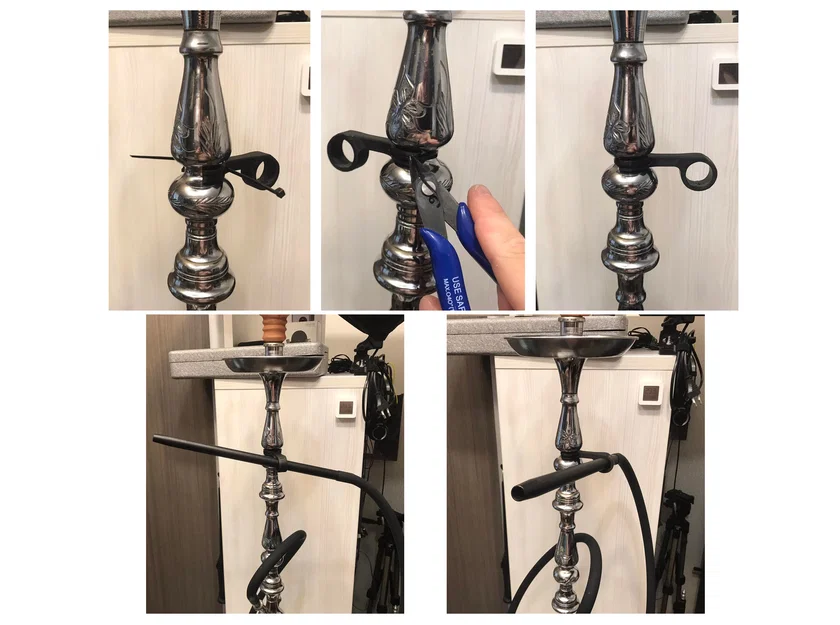 Giá đỡ ống Hookah/Shisha (clip-on + khóa cable tie) - Image 2