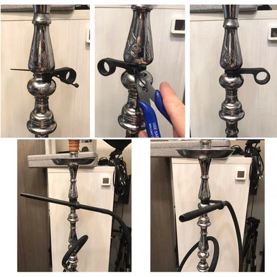 Giá đỡ ống Hookah/Shisha (clip-on + khóa cable tie)