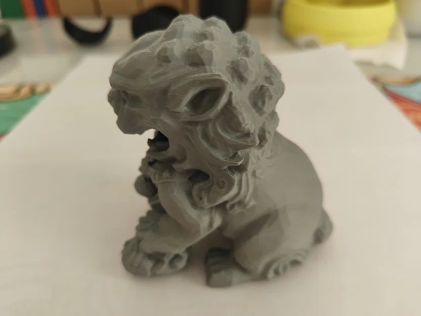 Tượng Sư Tử Đá (Stone Lion) 3D - Mô hình trang trí để bàn cực ngầu - Image 3