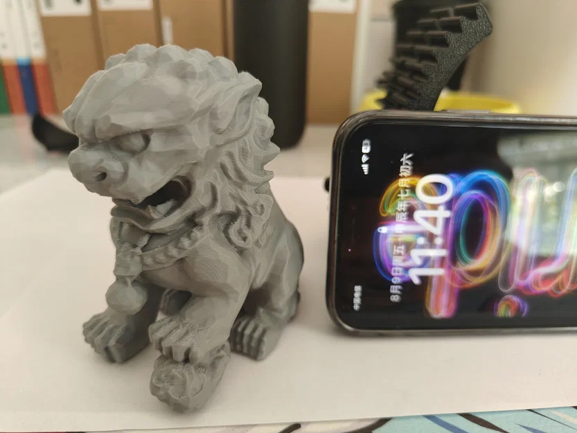 Tượng Sư Tử Đá (Stone Lion) 3D - Mô hình trang trí để bàn cực ngầu - Image 6