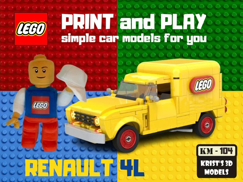 Mô hình xe LEGO Renault 4L in 3D độc đáo cho bé và gia đình - Image 1