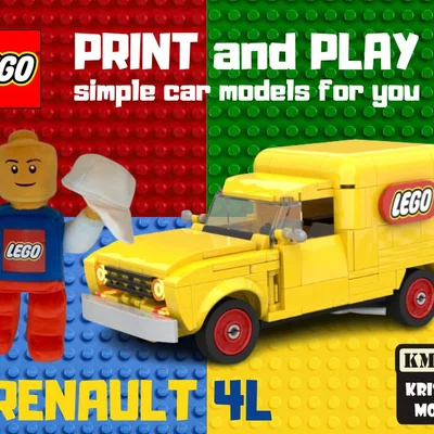 Mô hình xe LEGO Renault 4L in 3D độc đáo cho bé và gia đình