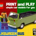 Mô hình in 3D xe Volkswagen Bus 1973 kết hợp LEGO sáng tạo - Thumbnail 1