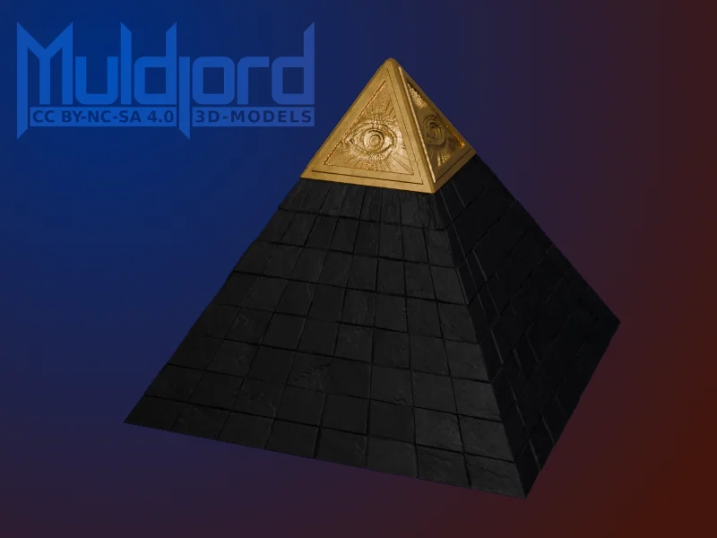 Hộp đựng kim tự tháp Illuminati (in 2 phần) - Image 1