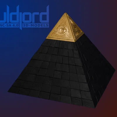 Hộp đựng kim tự tháp Illuminati (in 2 phần)