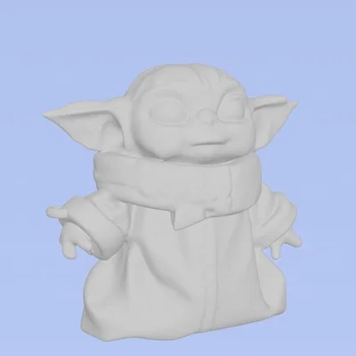 Mô hình 3D Grogu Baby Yoda phong cách Funko Pop trang trí