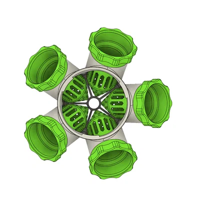 Tháp Thủy Canh Modular (cải tiến chậu & module 5-way)
