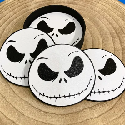 Bộ đế lót ly Jack Skellington 3D - Món quà tuyệt vời cho fan