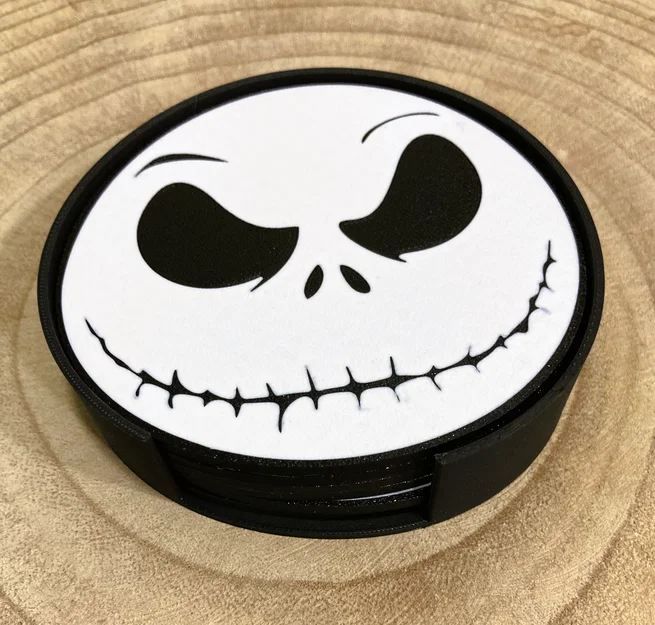 Bộ đế lót ly Jack Skellington 3D - Món quà tuyệt vời cho fan - Image 2