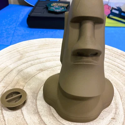 Ống heo tiết kiệm hình tượng Moai (Moai Piggy Bank) in 3D độc đáo