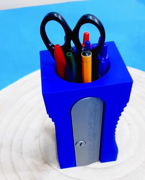 Ống cắm bút 3D hình gọt bút chì độc đáo cho bàn làm việc - Image 1