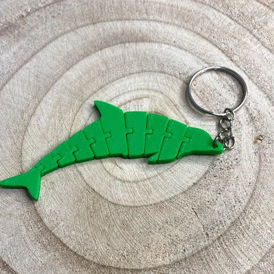 Móc khóa cá heo linh hoạt in 3D cực đẹp (Articulated Dolphin)