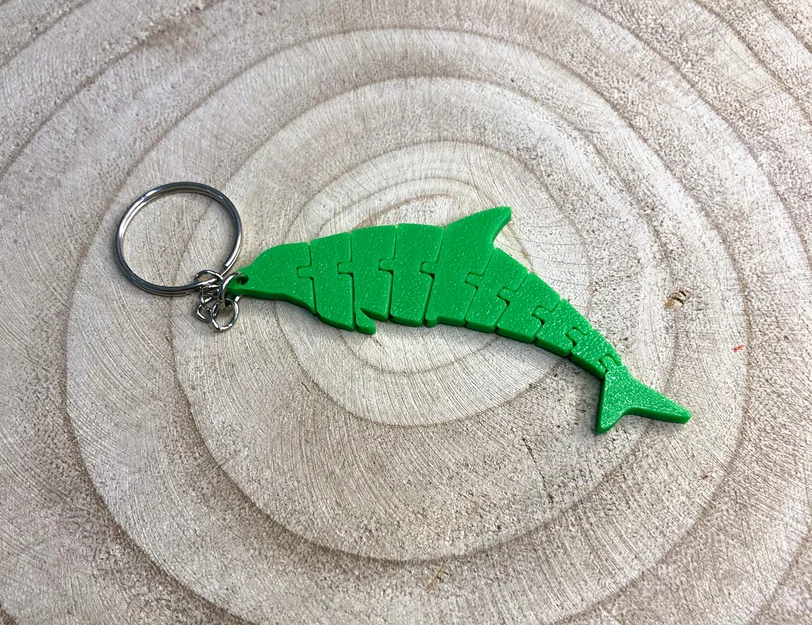 Móc khóa cá heo linh hoạt in 3D cực đẹp (Articulated Dolphin) - Image 2