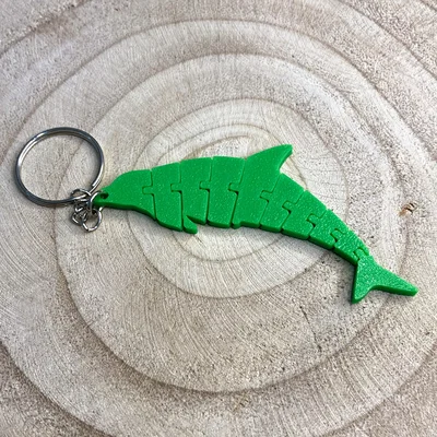 Móc khóa cá heo linh hoạt in 3D cực đẹp (Articulated Dolphin)