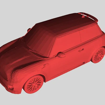 Mô hình Mini Cooper 3D thiết kế tối ưu cho in ấn chất lượng cao