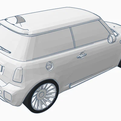Mô hình xe Mini Cooper Works tỉ lệ 1/43 in 3D sắc nét