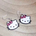 Mẫu in 3D hoa tai hình gương mặt Hello Kitty dễ thương - Thumbnail 1