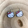 Mẫu in 3D hoa tai hình gương mặt Hello Kitty dễ thương - Thumbnail 2