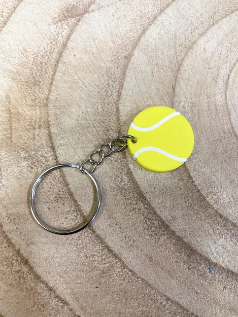 Móc khóa hình quả bóng Tennis 3D - Phụ kiện thể thao độc đáo - Image 1