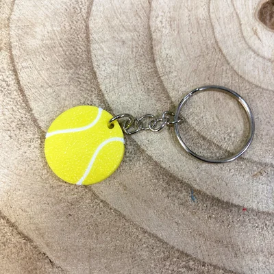 Móc khóa hình quả bóng Tennis 3D - Phụ kiện thể thao độc đáo