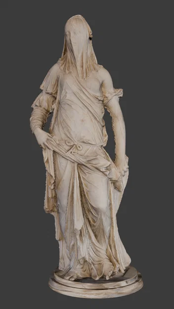 Người Phụ Nữ Trùm Voan “Donna Velata” – Antonio Corradini - Image 2