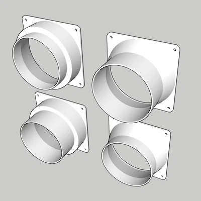 Adaptor quạt 120mm sang ống 100mm