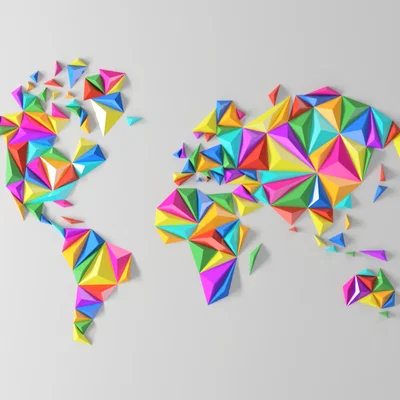 Bản đồ thế giới hình học (phiên bản resize)