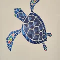 Tranh treo tường rùa biển hình học (Geometric Sea Turtle wall art) - Thumbnail 2