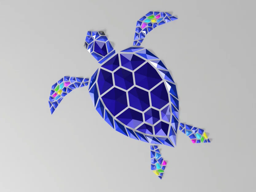 Tranh treo tường rùa biển hình học (Geometric Sea Turtle wall art) - Image 7