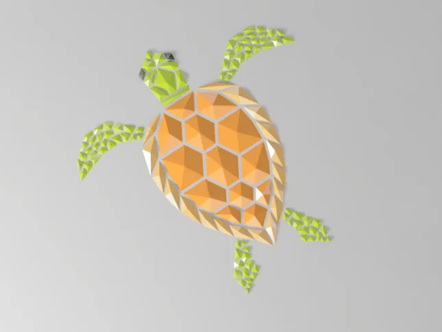 Tranh treo tường rùa biển hình học (Geometric Sea Turtle wall art) - Image 9