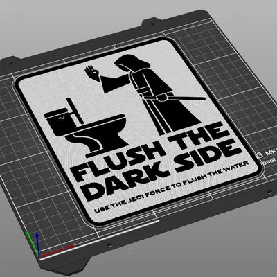 Flush the Dark Side: Bảng hiệu hài hước phòng tắm phong cách Jedi - Star Wars