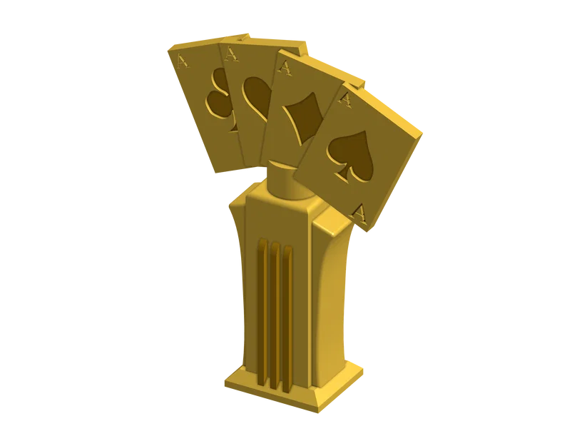 Cúp lưu niệm Poker (Poker Trophy) in 3D độc đáo cho người chiến thắng - Image 1